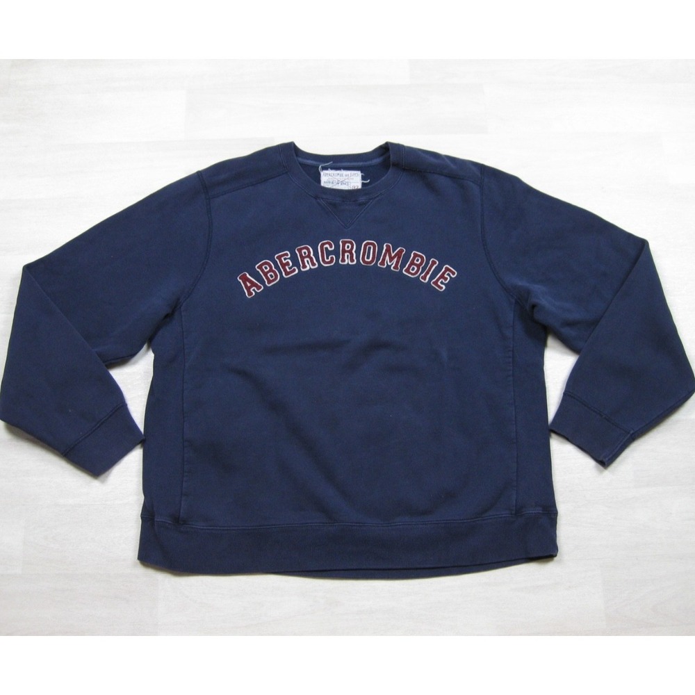Vintage Y2K Abercrombie & Fitch Crew Neck Sweatshirt‎ Men's (XL) Opaque Print